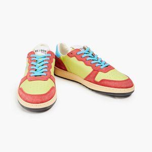 RE/DONE 80s Basketball color-block suede and leather sneakers   US 8, EU 38